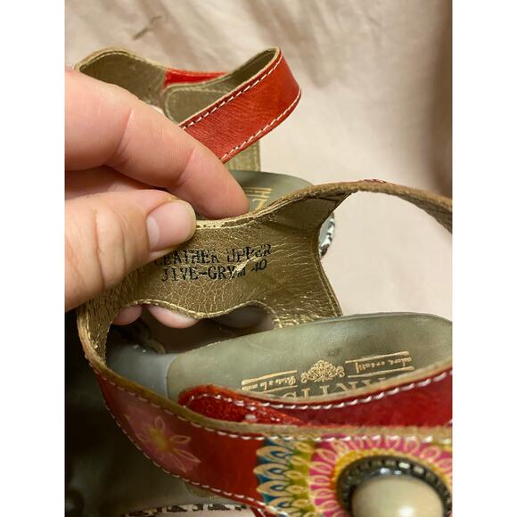 L’Artiste Spring Step JIVE Heels Sandals Women’s Size 40 Brown Leather - Picture 3 of 5